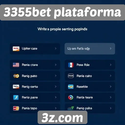 Opções de pagamento disponíveis na 3355bet plataforma